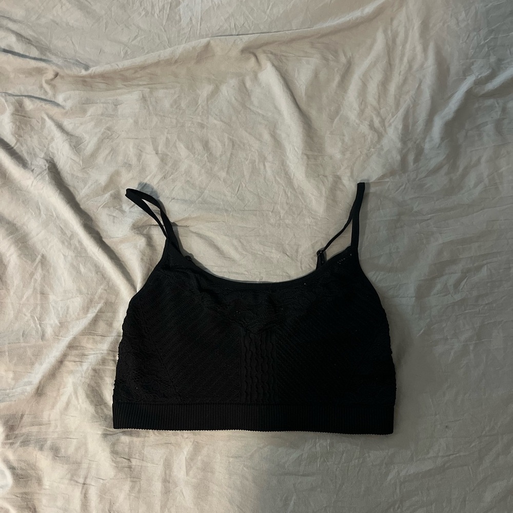 Colsie Black Textured Bralette